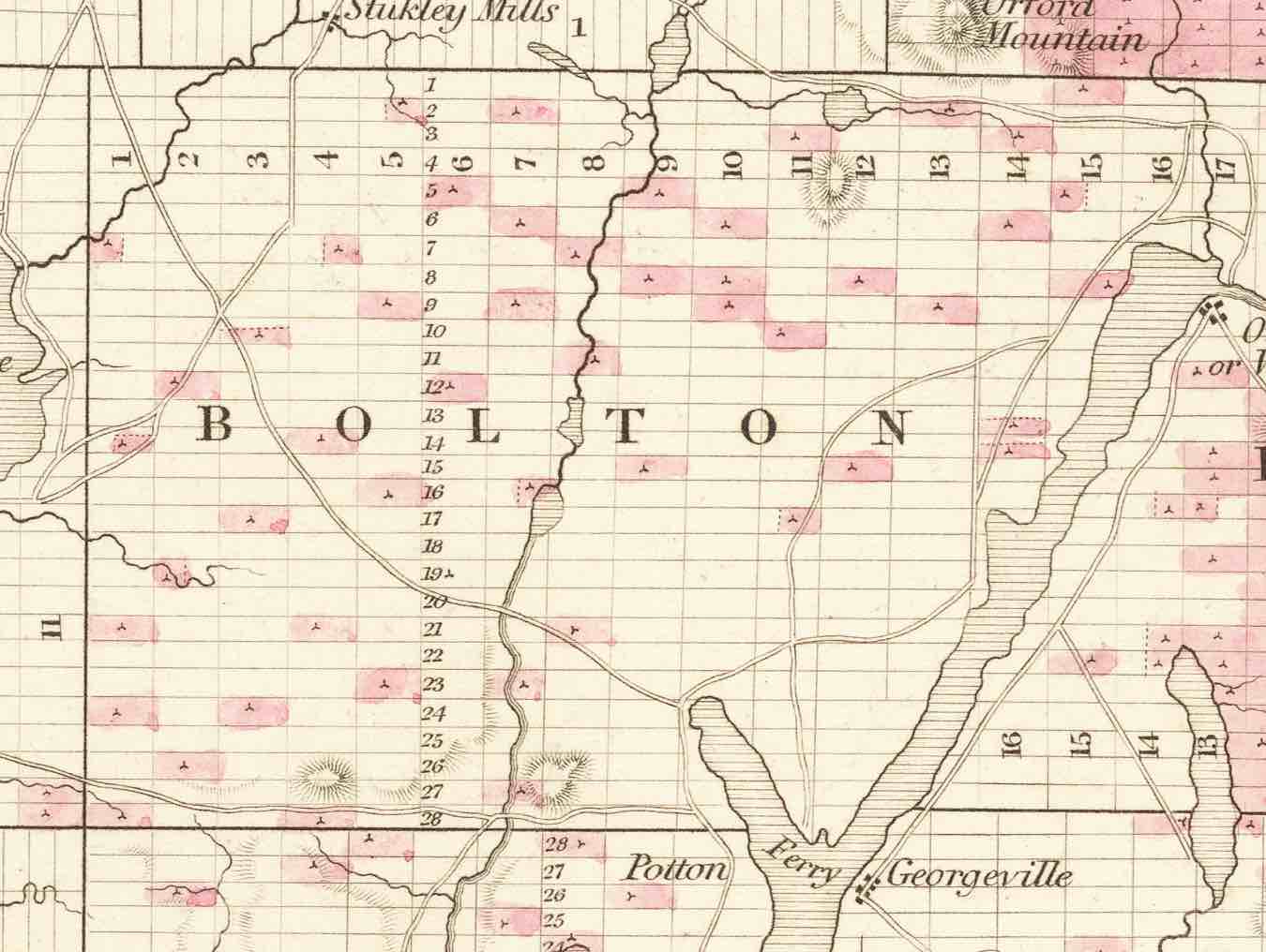 Carte de Bolton, Wells, 1839